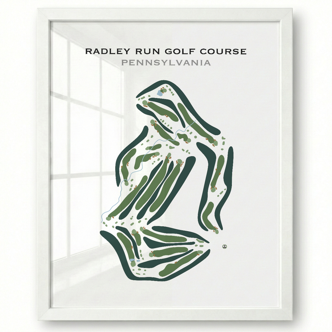 Radley Run Golf Course, Pennsylvania - Printed Golf Course