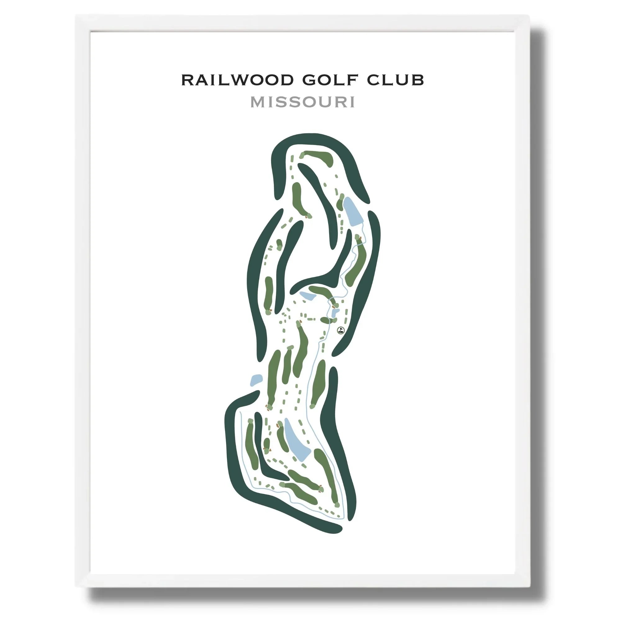 Buy the best printed golf course Railwood Golf Club Missouri Golf