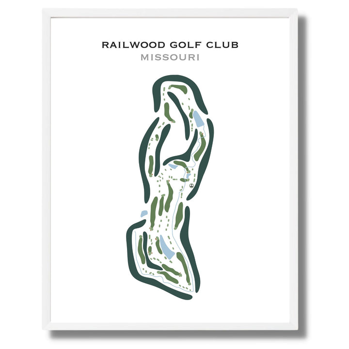 Railwood Golf Club, Missouri - Printed Golf Course