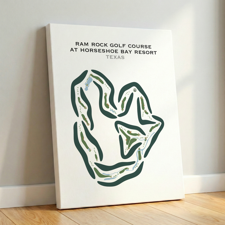 Ram Rock Course at Horseshoe Bay Resort, Texas - Printed Golf Courses