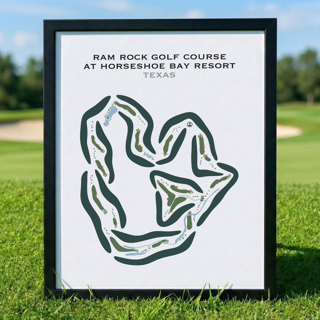 Ram Rock Course at Horseshoe Bay Resort, Texas - Printed Golf Courses