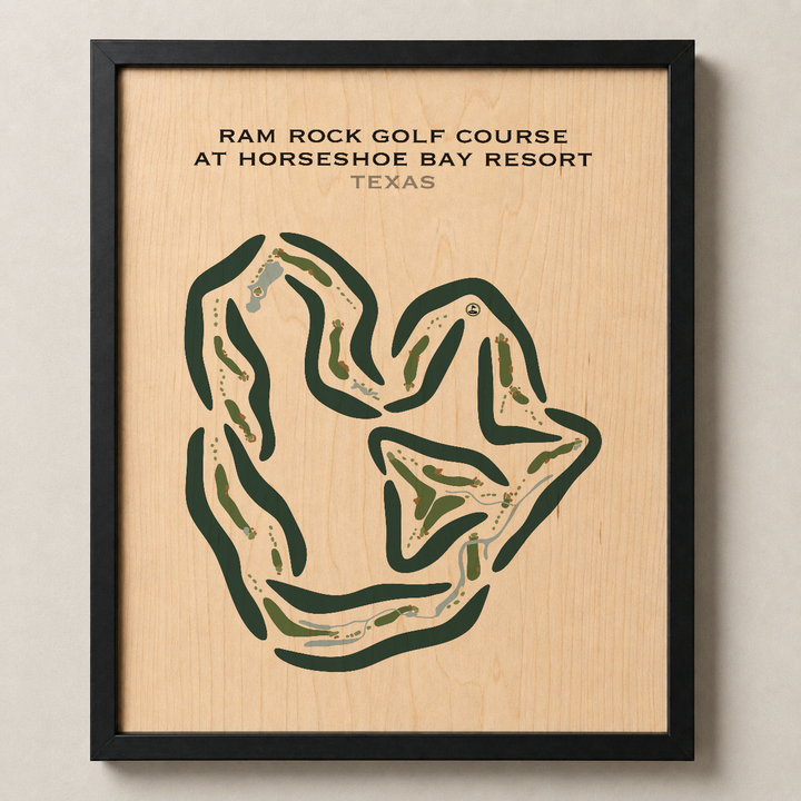 Ram Rock Course at Horseshoe Bay Resort, Texas - Printed Golf Courses