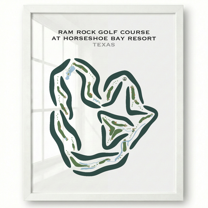 Ram Rock Course at Horseshoe Bay Resort, Texas - Printed Golf Courses