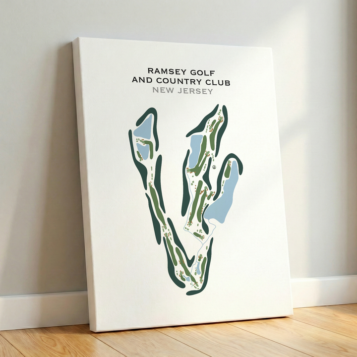 Ramsey Golf & Country Club, New Jersey - Printed Golf Course