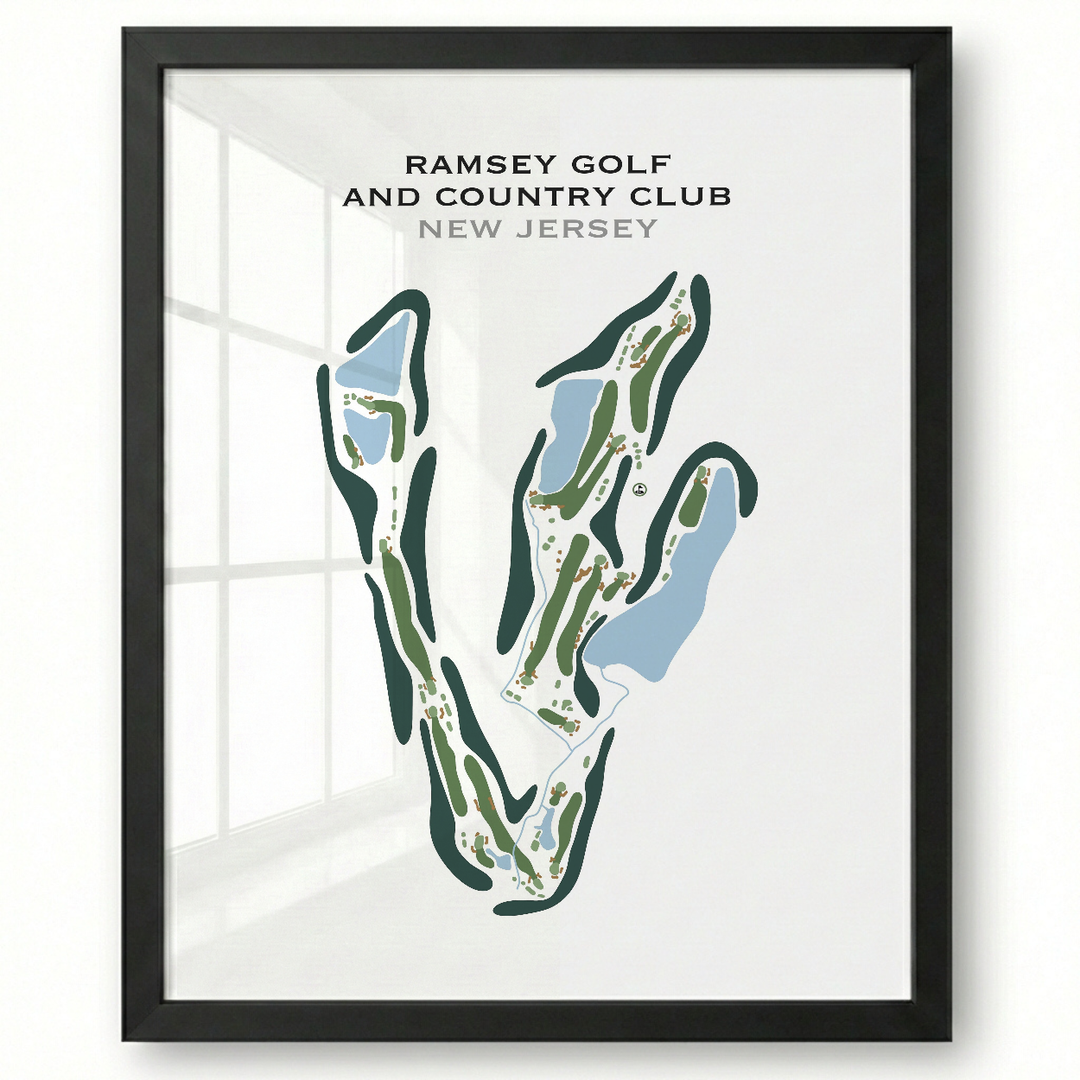 Ramsey Golf & Country Club, New Jersey - Printed Golf Course