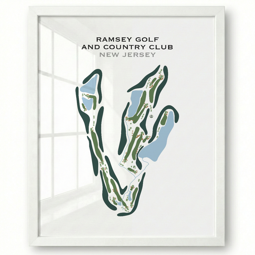 Ramsey Golf & Country Club, New Jersey - Printed Golf Course