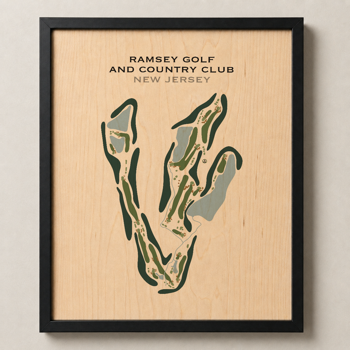Ramsey Golf & Country Club, New Jersey - Printed Golf Course