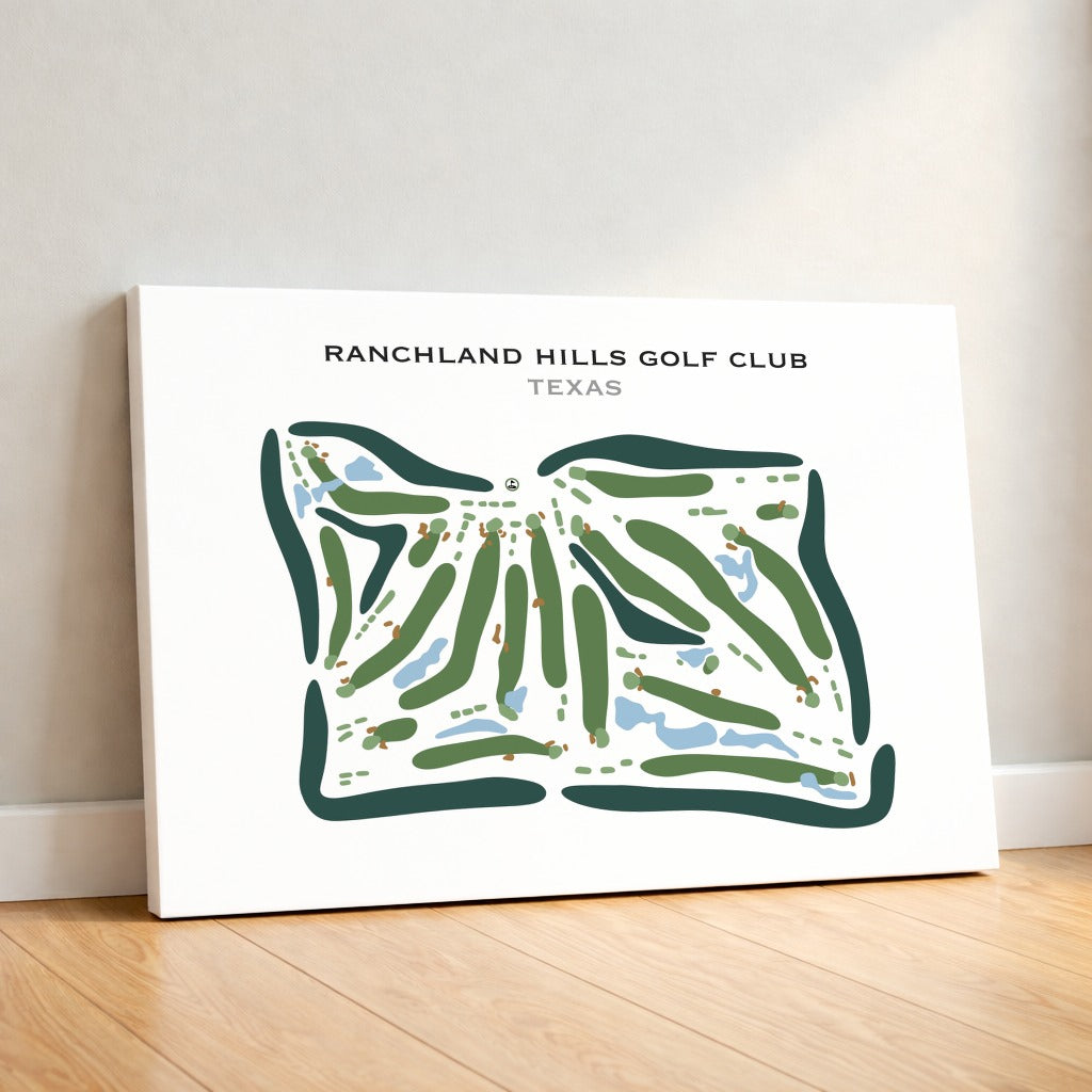 Ranchland Hills Golf Club, Texas - Printed Golf Courses