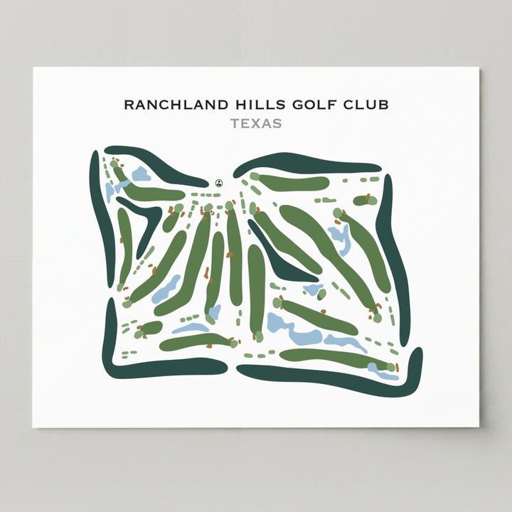 Ranchland Hills Golf Club, Texas - Printed Golf Courses