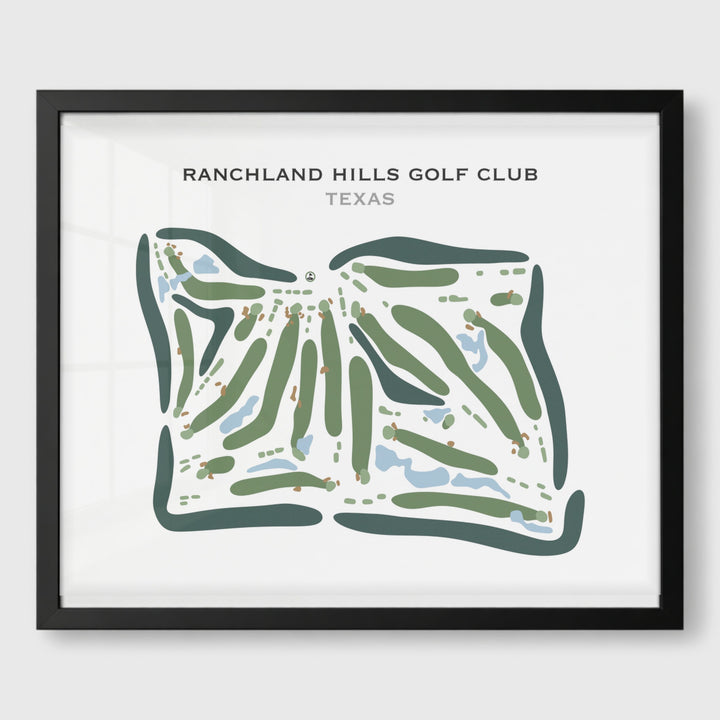 Ranchland Hills Golf Club, Texas - Printed Golf Courses