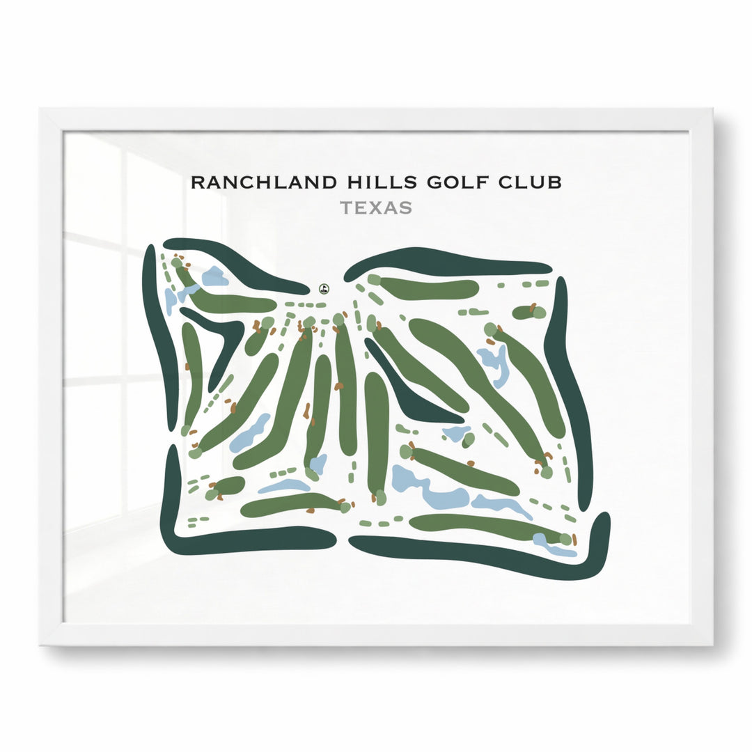 Ranchland Hills Golf Club, Texas - Printed Golf Courses