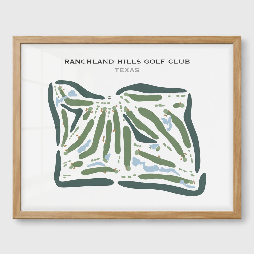 Ranchland Hills Golf Club, Texas - Printed Golf Courses
