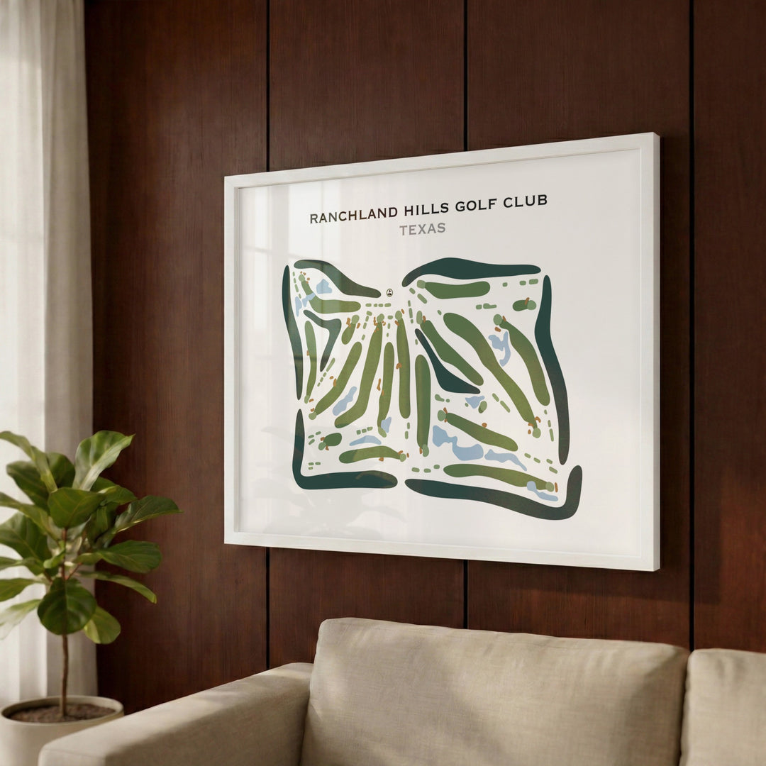 Ranchland Hills Golf Club, Texas - Printed Golf Courses
