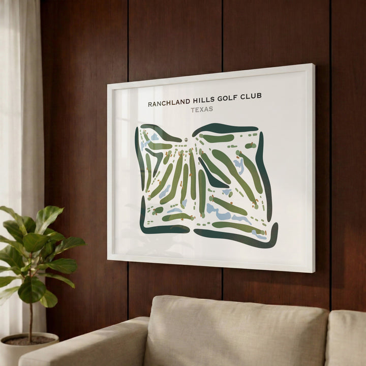 Ranchland Hills Golf Club, Texas - Printed Golf Courses