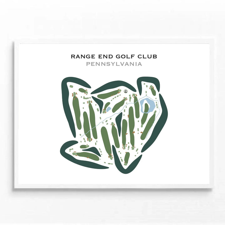 Range End Golf Club, Dillsburg, Pennsylvania - Printed Golf Courses