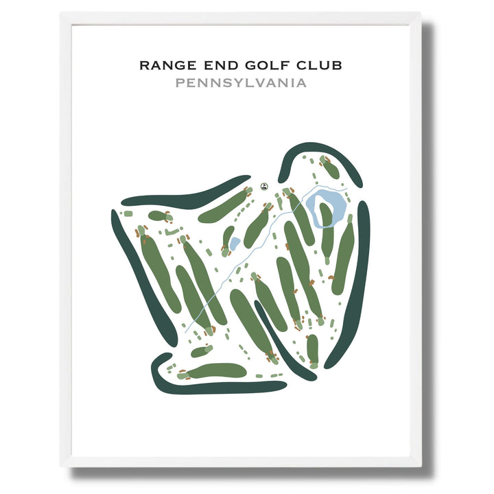 Range End Golf Club, Pennsylvania - Printed Golf Courses