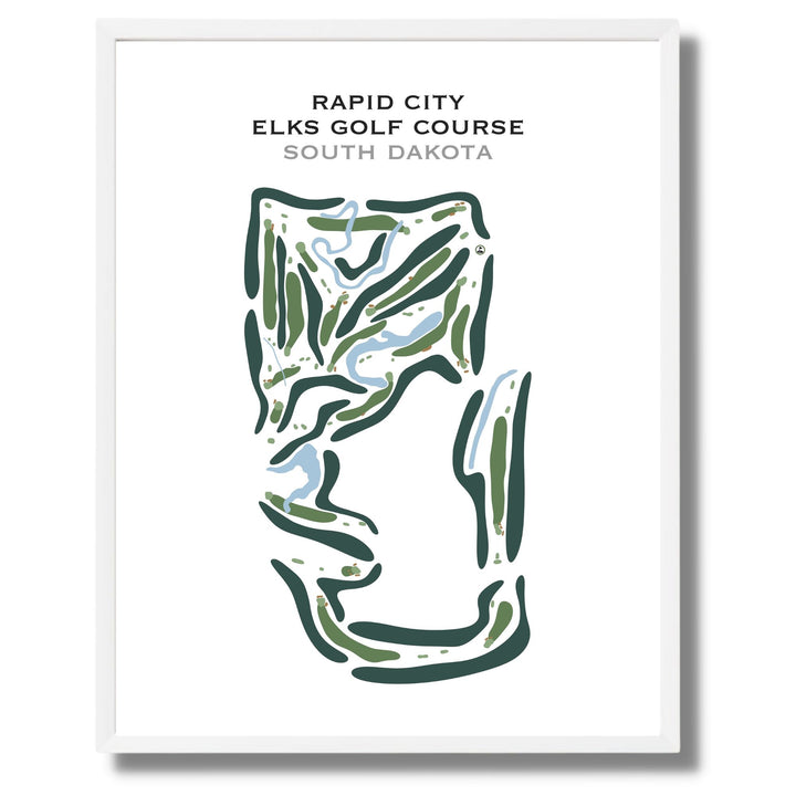 Rapid City Elks Golf Course, South Dakota - Printed Golf Course