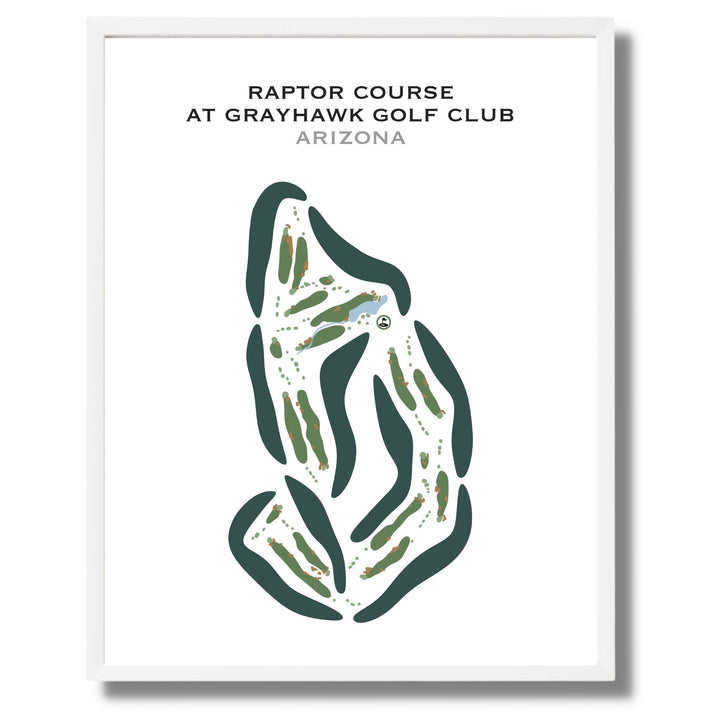 Raptor Course at Grayhawk Golf Club, Arizona - Printed Golf Courses