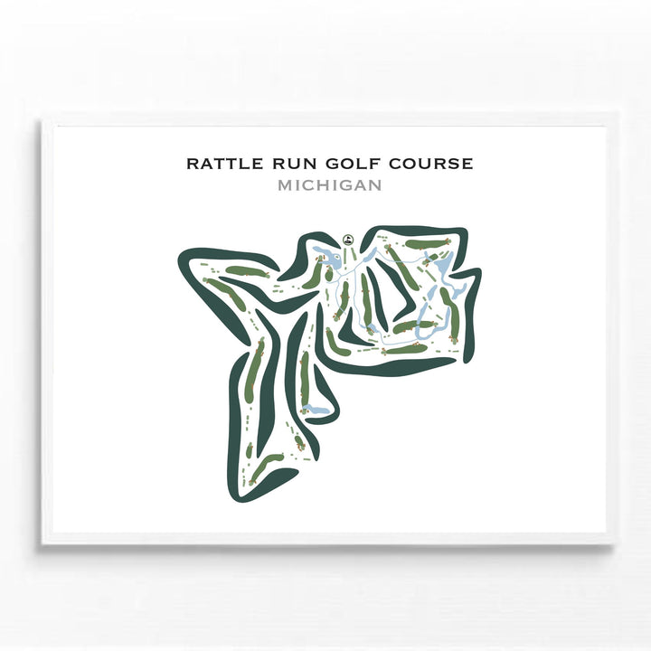 Rattle Run Golf Course, Michigan - Printed Golf Courses