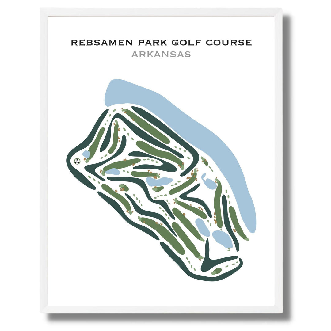 Rebsamen Park Golf Course, Arkansas - Printed Golf Courses - Golf Course Prints