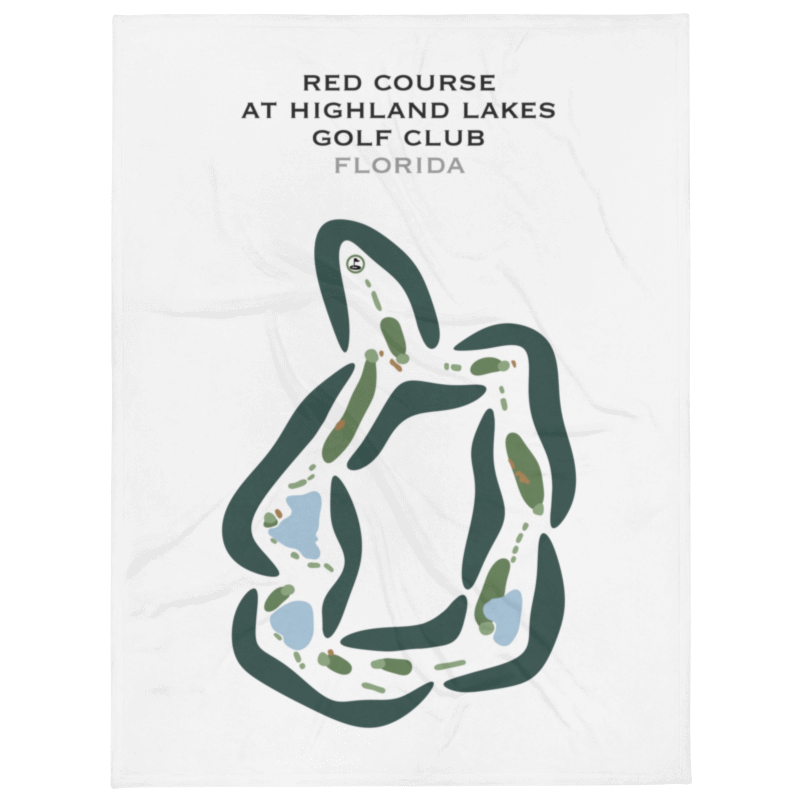 Red Course at Highland Lakes Golf Club, Florida - Printed Golf Courses