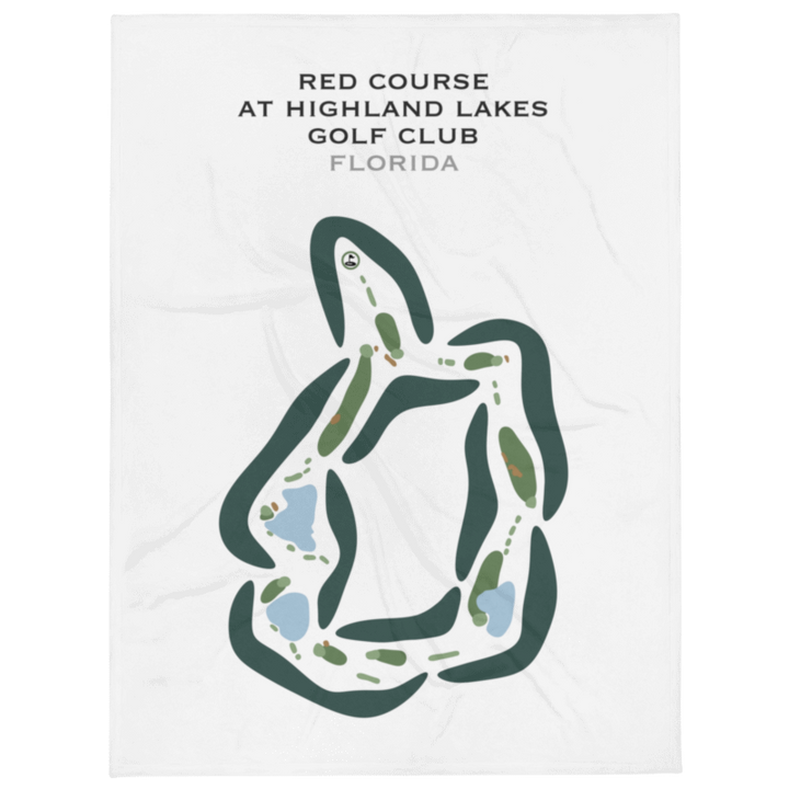 Red Course at Highland Lakes Golf Club, Florida - Printed Golf Courses