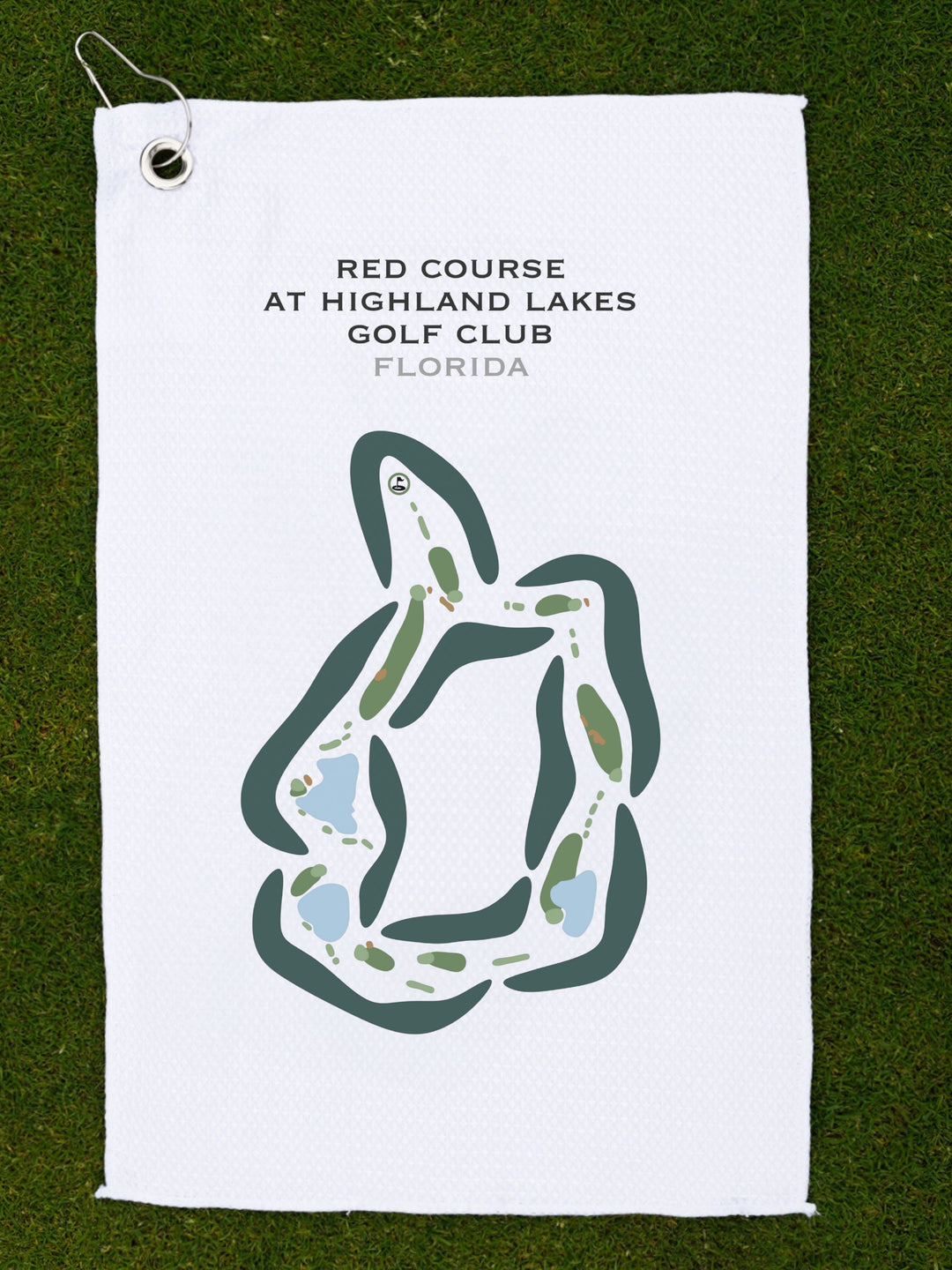Red Course at Highland Lakes Golf Club, Florida - Printed Golf Courses
