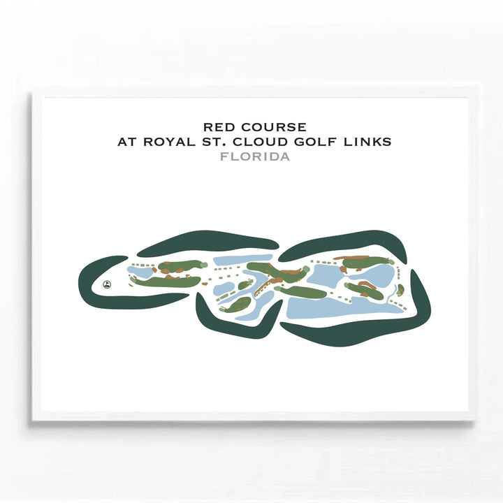 Red Course at Royal St. Cloud Golf Links, Florida - Printed Golf Courses