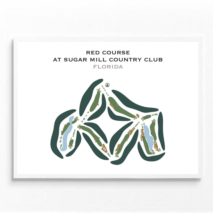 Red Course at Sugar Mill Country Club, Florida - Printed Golf Courses