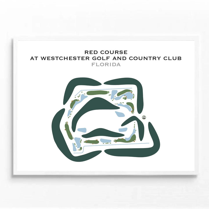 Red Course at Westchester Golf & Country Club, Florida - Printed Golf Courses