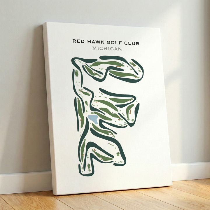 Red Hawk Golf Club, Michigan - Printed Golf Courses
