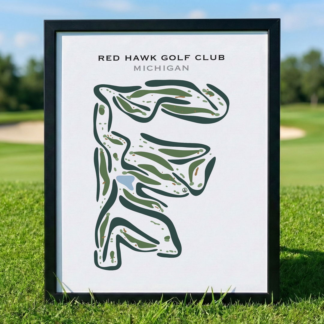 Red Hawk Golf Club, Michigan - Printed Golf Courses