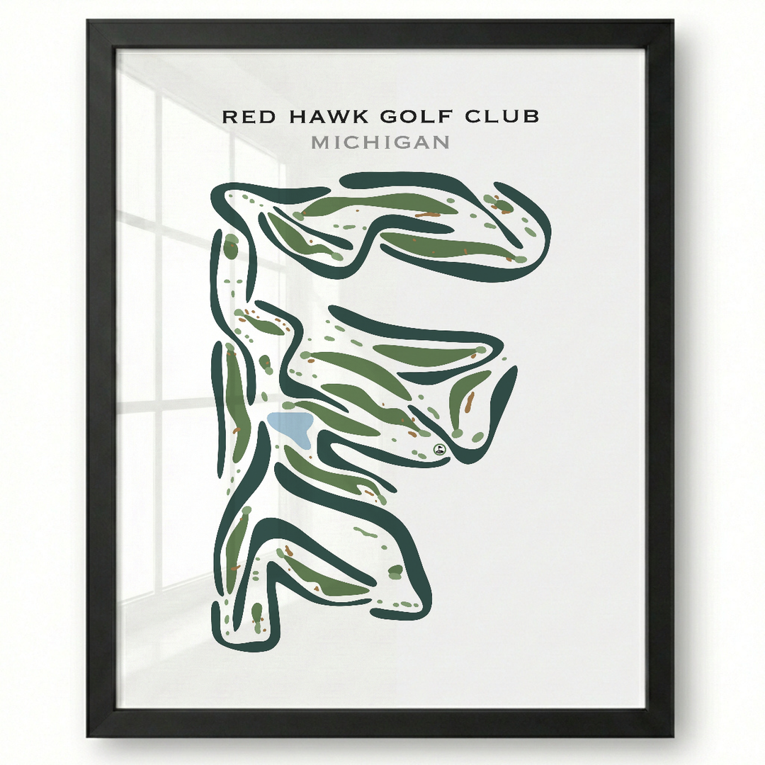 Red Hawk Golf Club, Michigan - Printed Golf Courses