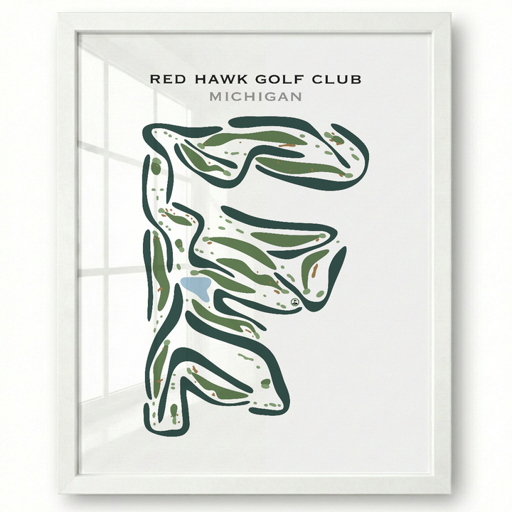 Red Hawk Golf Club, Michigan - Printed Golf Courses