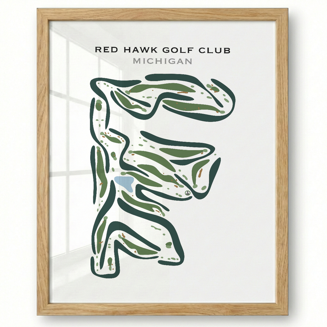 Red Hawk Golf Club, Michigan - Printed Golf Courses