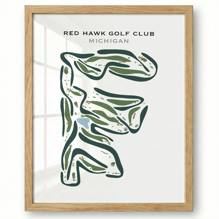 Red Hawk Golf Club, Michigan - Printed Golf Courses