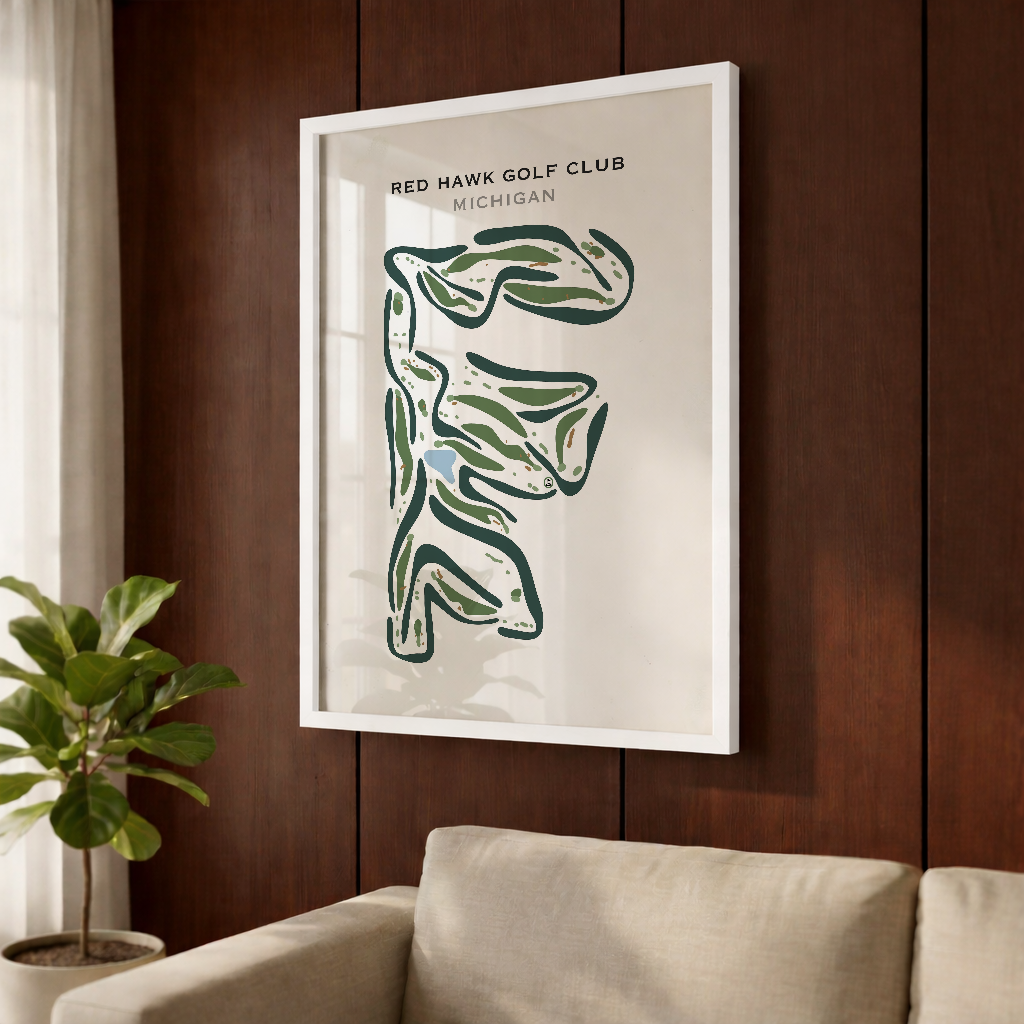 Red Hawk Golf Club, Michigan - Printed Golf Courses