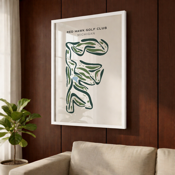Red Hawk Golf Club, Michigan - Printed Golf Courses