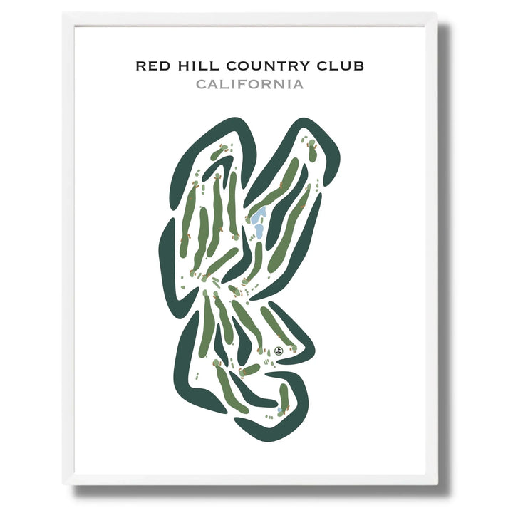 Red Hill Country Club, California - Printed Golf Course