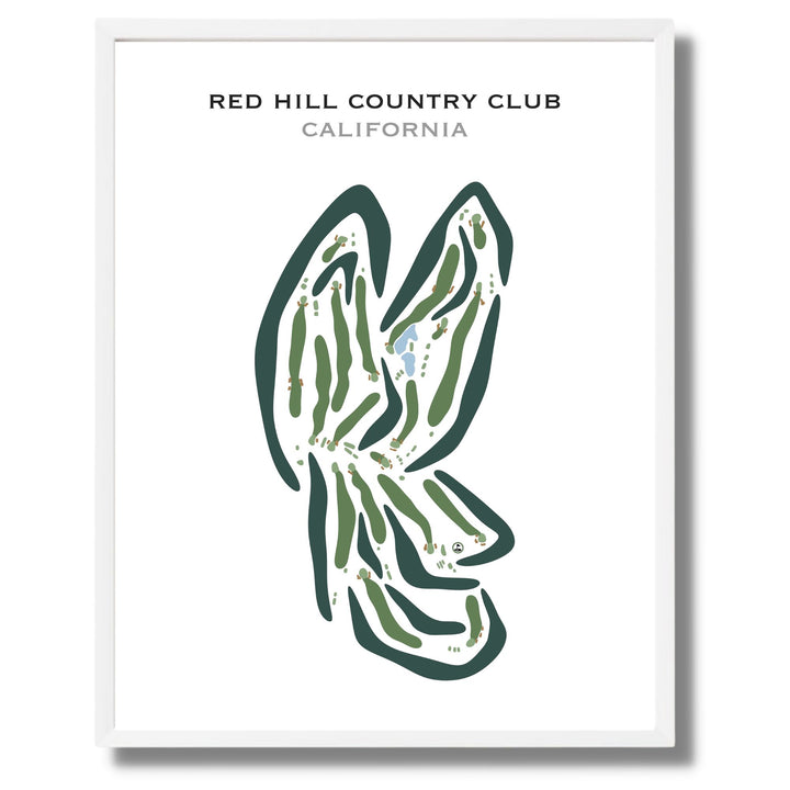 Red Hill Country Club, California - Printed Golf Course