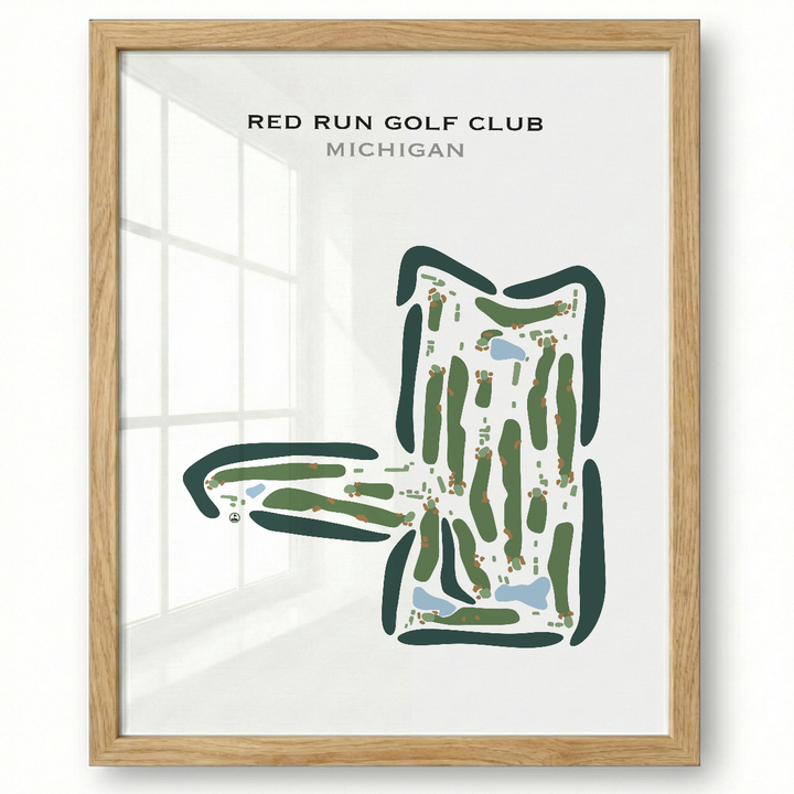 Red Run Golf Club, Michigan - Printed Golf Courses