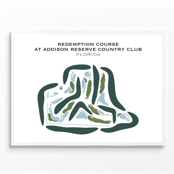 Redemption Course at Addison Reserve Country Club, Florida - Printed Golf Courses