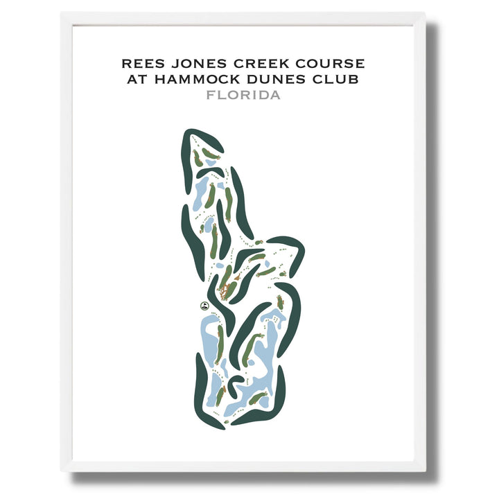 Rees Jones Creek Course at Hammock Dunes Club, Florida - Printed Golf Courses