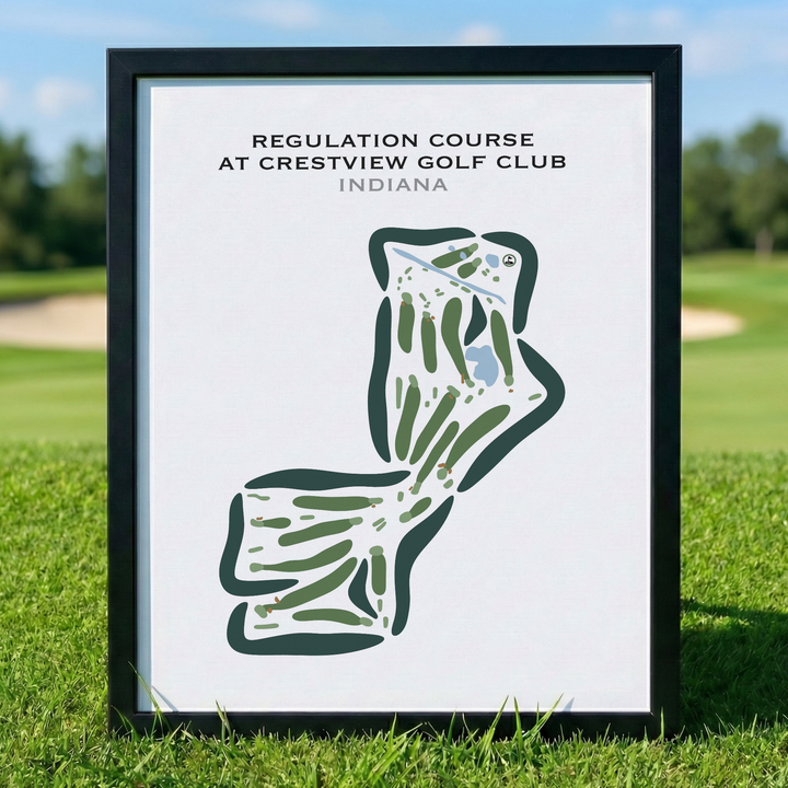 Regulation Course at Crestview Golf Club, Indiana - Printed Golf Courses