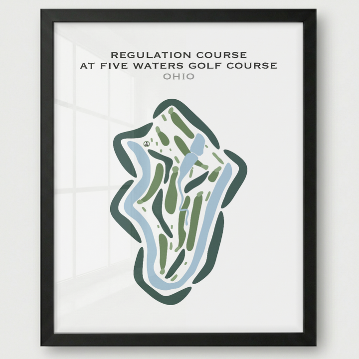 Regulation Course at Five Waters Golf Course, Ohio - Printed Golf Courses