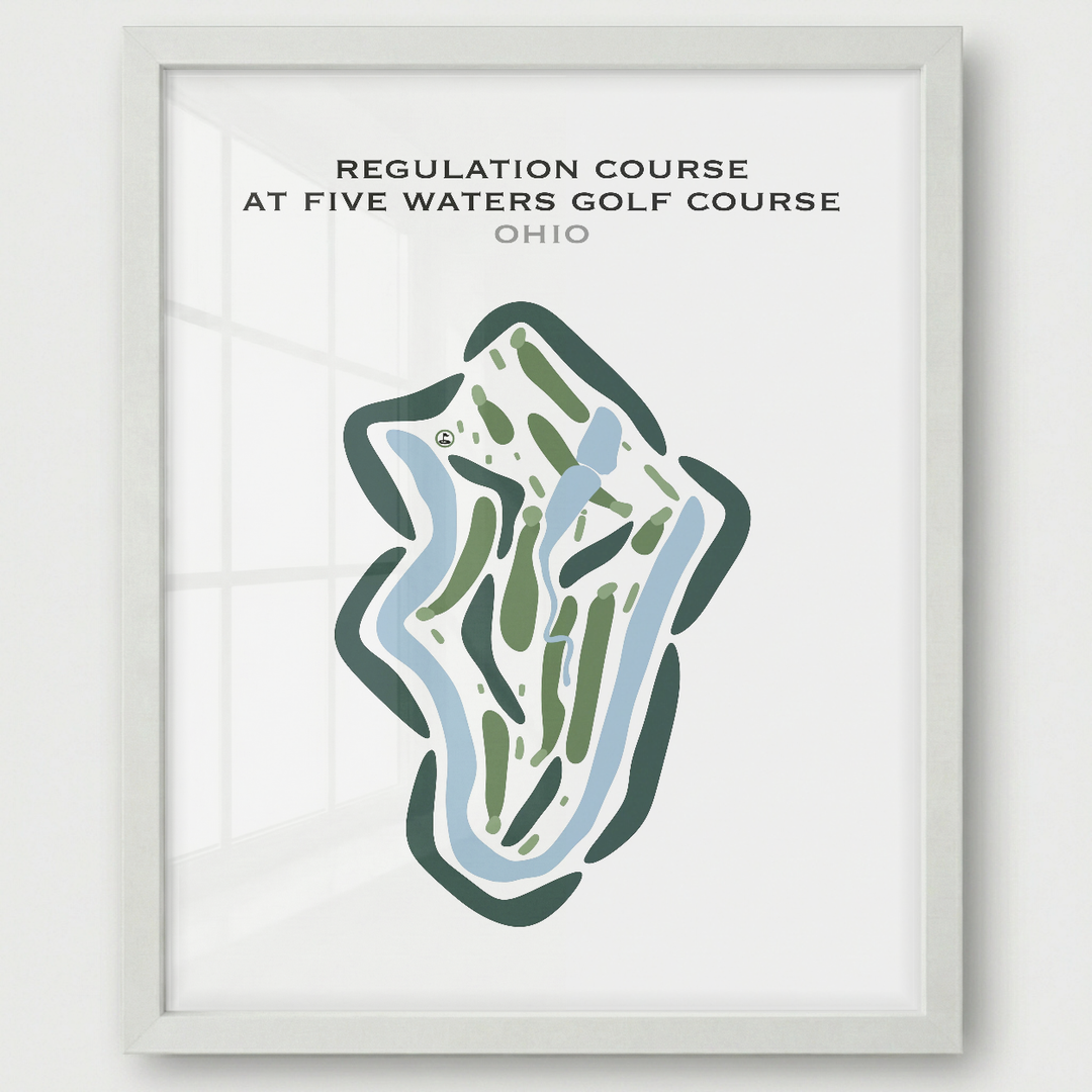 Regulation Course at Five Waters Golf Course, Ohio - Printed Golf Courses