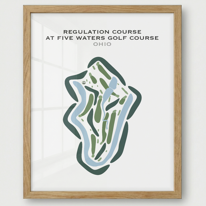 Regulation Course at Five Waters Golf Course, Ohio - Printed Golf Courses