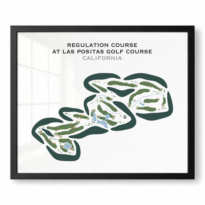 Regulation Course at Las Positas Golf Course, California - Printed Golf Courses