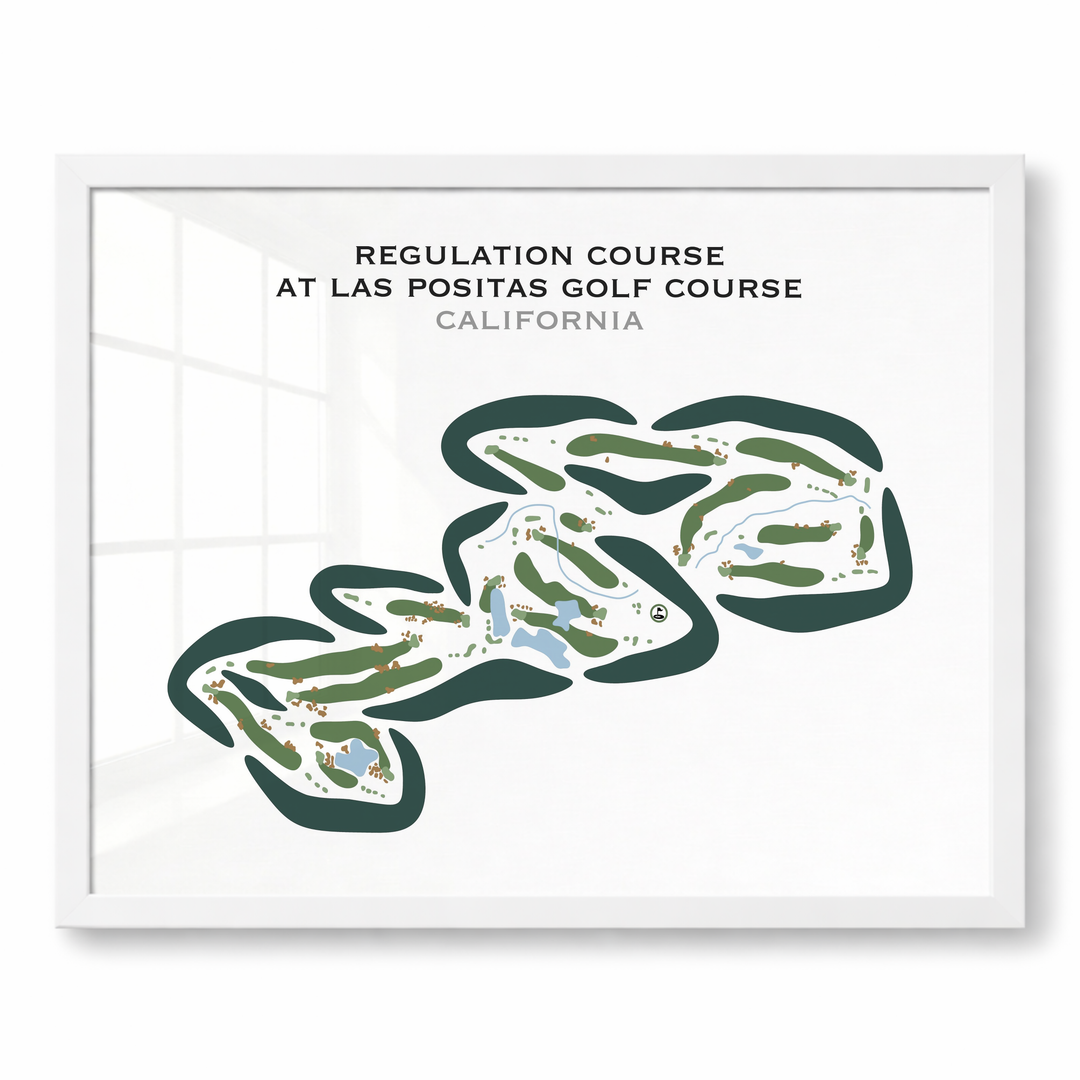 Regulation Course at Las Positas Golf Course, California - Printed Golf Courses