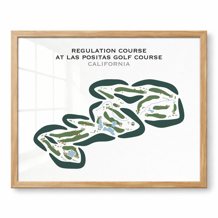 Regulation Course at Las Positas Golf Course, California - Printed Golf Courses